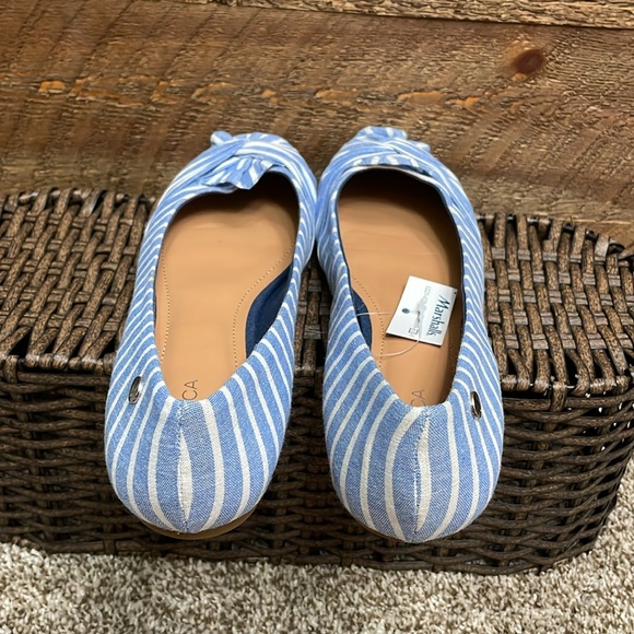 Nautica Women’s Bayard Blue & White Striped Knotted Flats Shoes Size 9 NWT - Picture 6 of 12